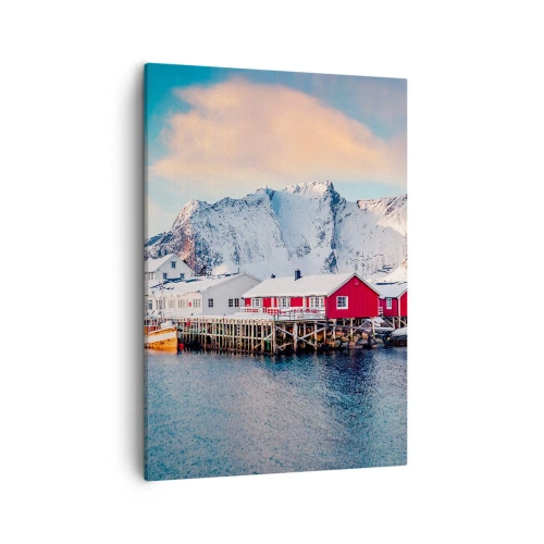 Canvastavla - Bild på duk - Nordligt gömställe - 50x70 cm