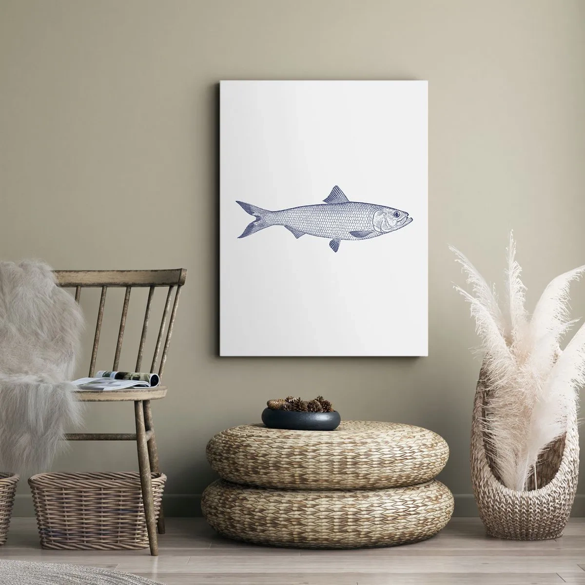 Canvastavla - Bild på duk - Hälsningar från de nordliga haven - 80x120 cm