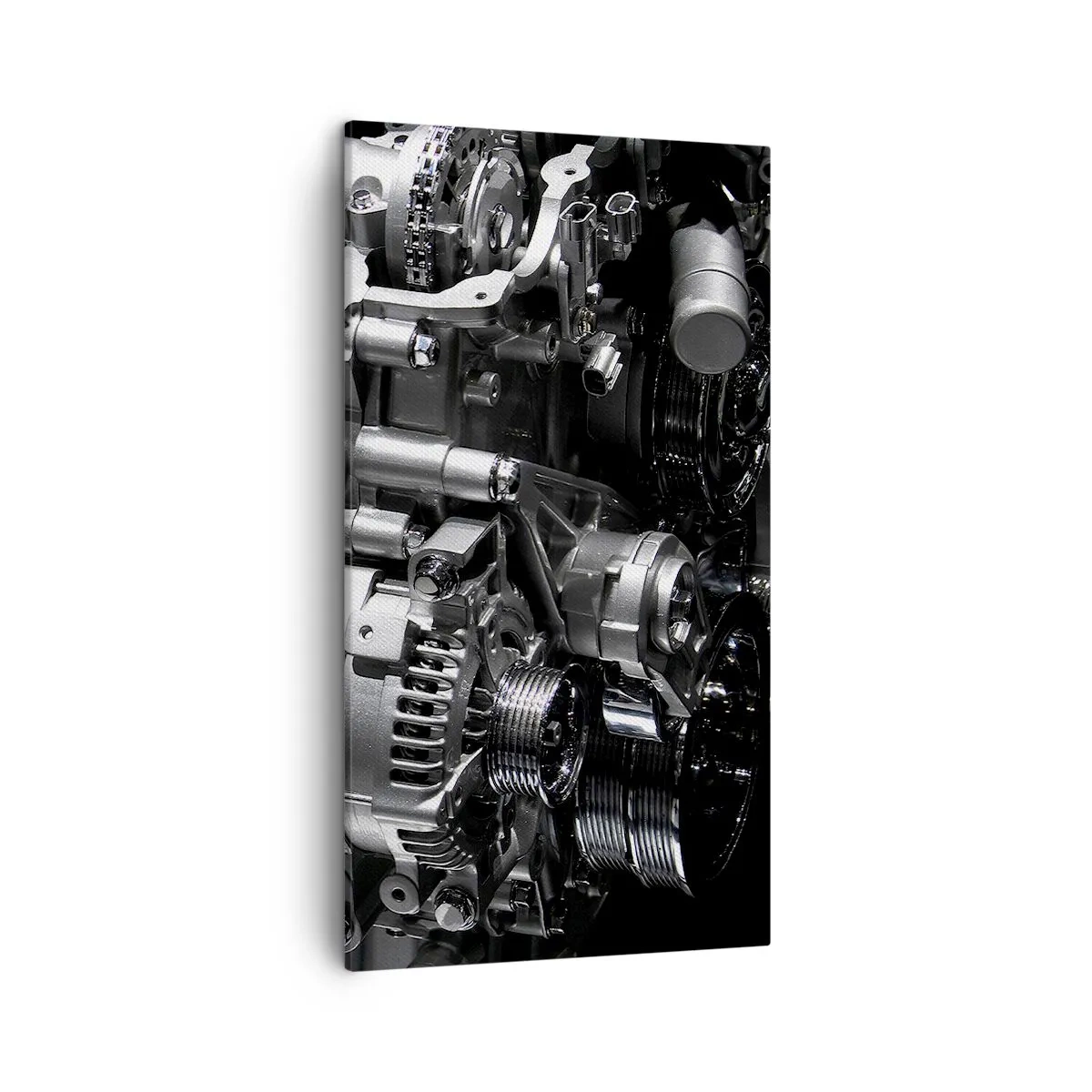 Canvastavla - Bild på duk - Stål, vacker, stark - 45x80 cm