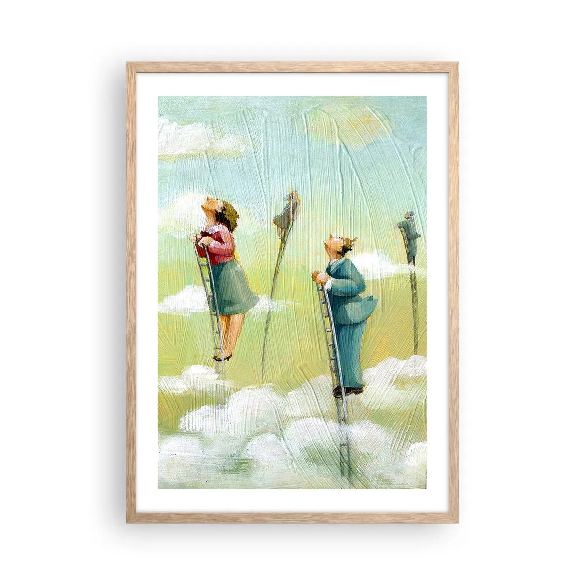 Affisch i ram av ljusek - Efter din dröm - 50x70 cm