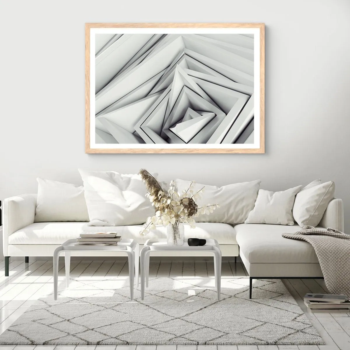 Affisch i ram av ljusek - Blommande vassa kanter - 100x70 cm