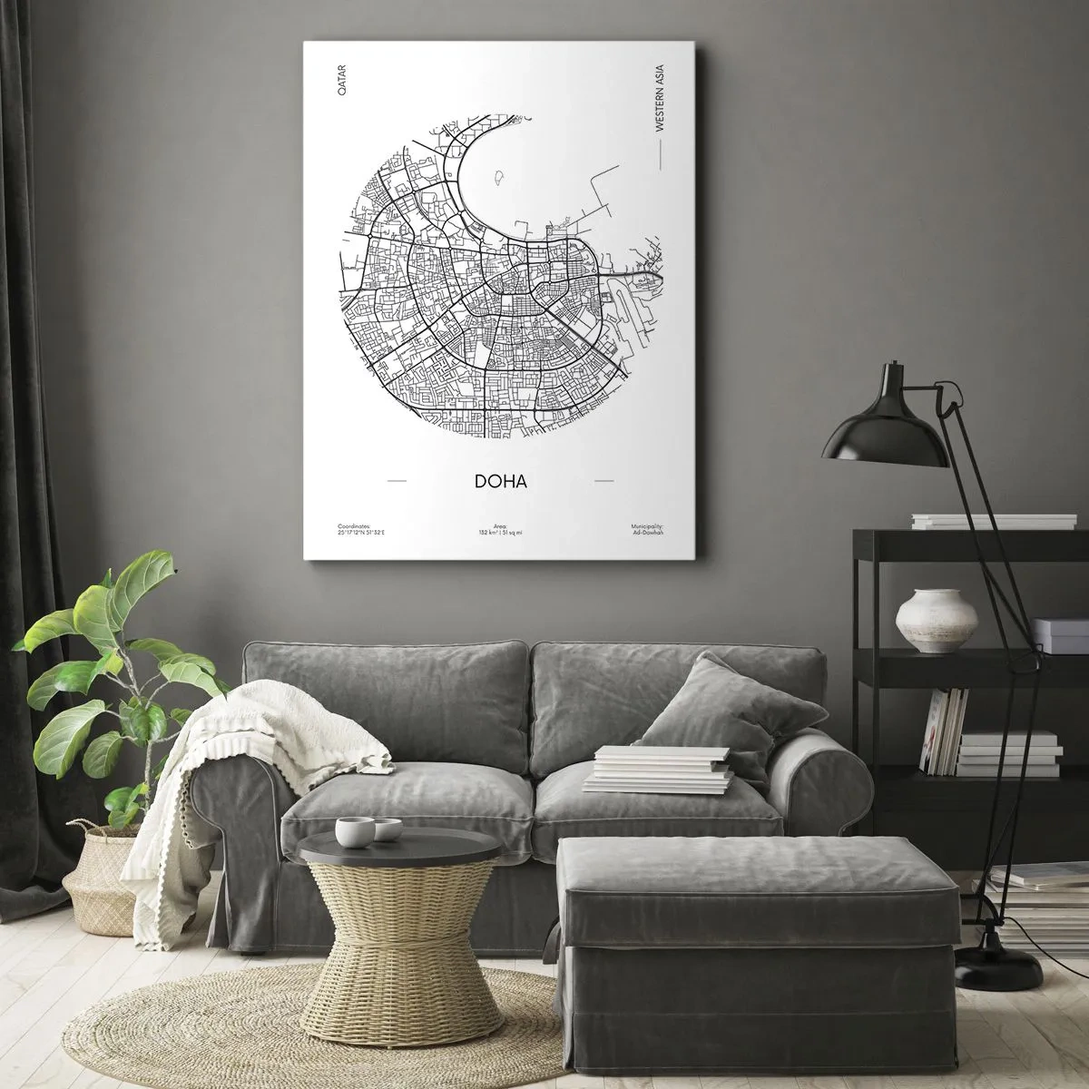 Canvastavla - Bild på duk - Dohas anatomi - 50x70 cm