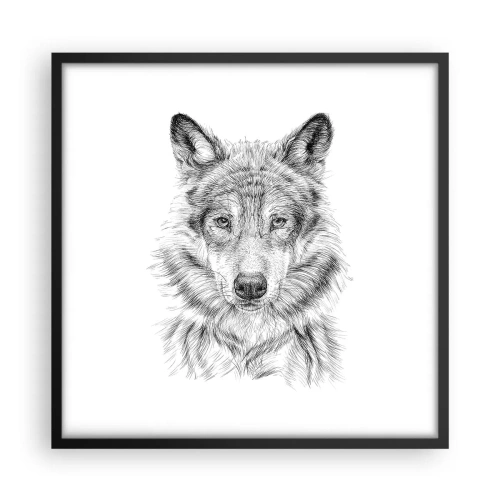 Affisch i svart ram - En född ledare - 50x50 cm