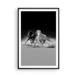 Affisch i svart ram - Frihetens galopp - 61x91 cm