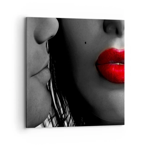 Canvastavla - Bild på duk - Ansikte vid ansikte  - 70x70 cm
