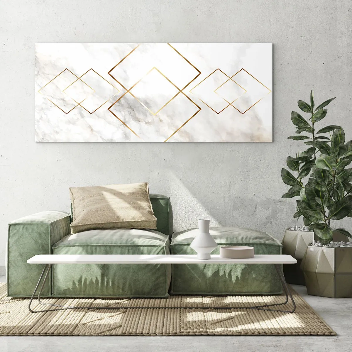 Glastavla - Bild på glas - Utsikt över oändlighet - 140x50 cm