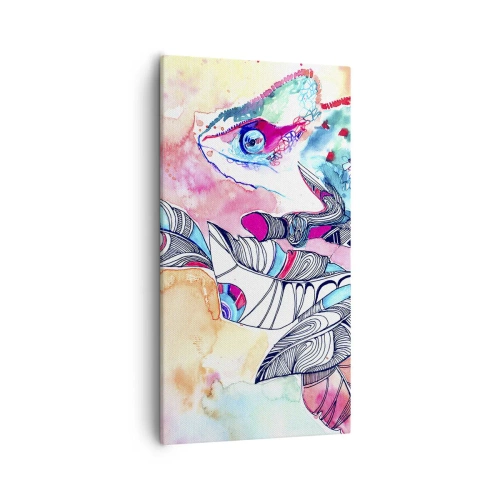 Canvastavla - Bild på duk - Färgglad som vår värld - 55x100 cm