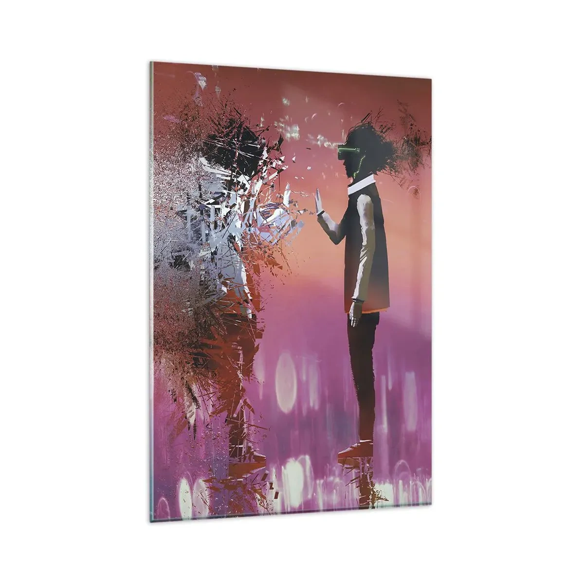 Glastavla - Bild på glas - Kan man titta in i sig själv? - 80x120 cm