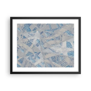 Affisch i svart ram - I en gråblå labyrint - 50x40 cm