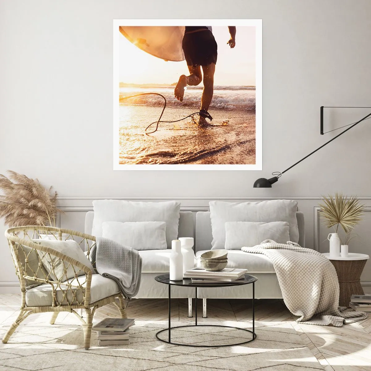 Affisch - Möta vågorna - 30x30 cm