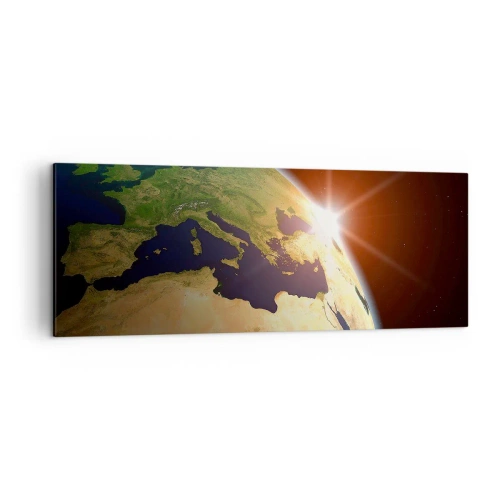 Canvastavla - Bild på duk - Soluppgång - 140x50 cm