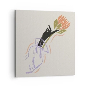 Canvastavla - Bild på duk - En systerlig beröring - 60x60 cm