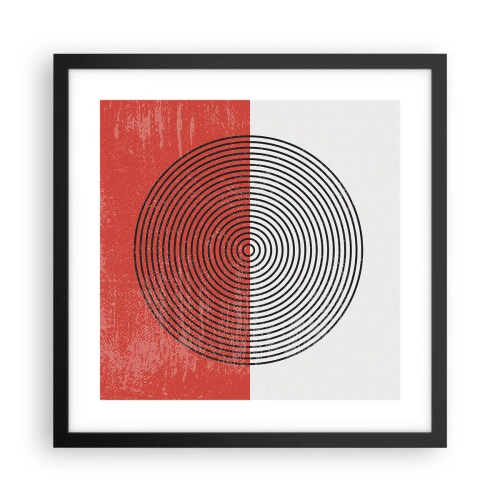 Affisch i svart ram - Mitt i prick - 40x40 cm