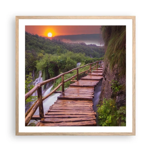 Affisch i ram av ljusek - Otrolig skönhet - 60x60 cm