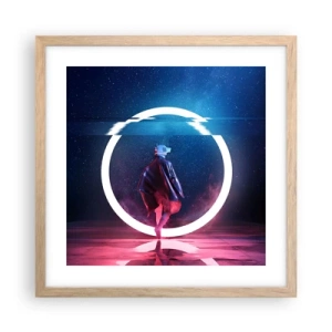 Affisch i ram av ljusek - Mellan världar - 40x40 cm