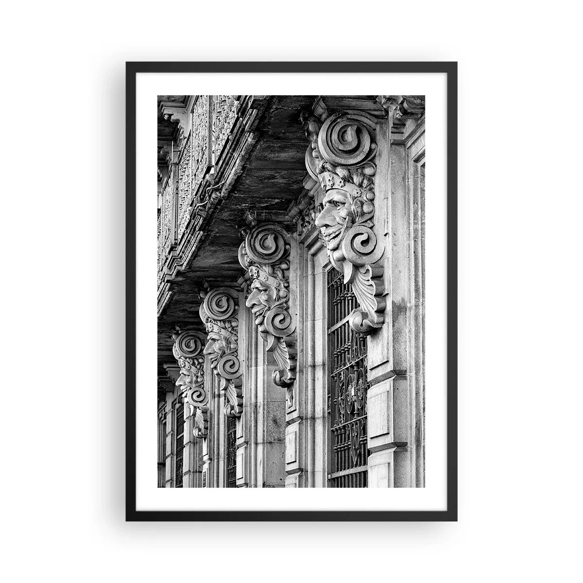 Affisch i svart ram - Fantastiska Barcelona - 50x70cm - Fantastiska Barcelona - Modern väggdekoration för vardagsrum och sovrum ARTTOR