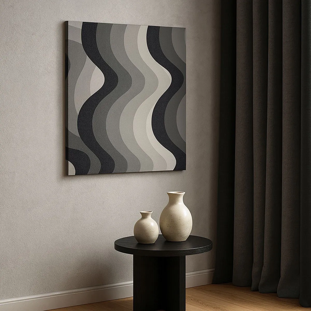 Canvastavla - Bild på duk - Våg efter våg - 30x30 cm