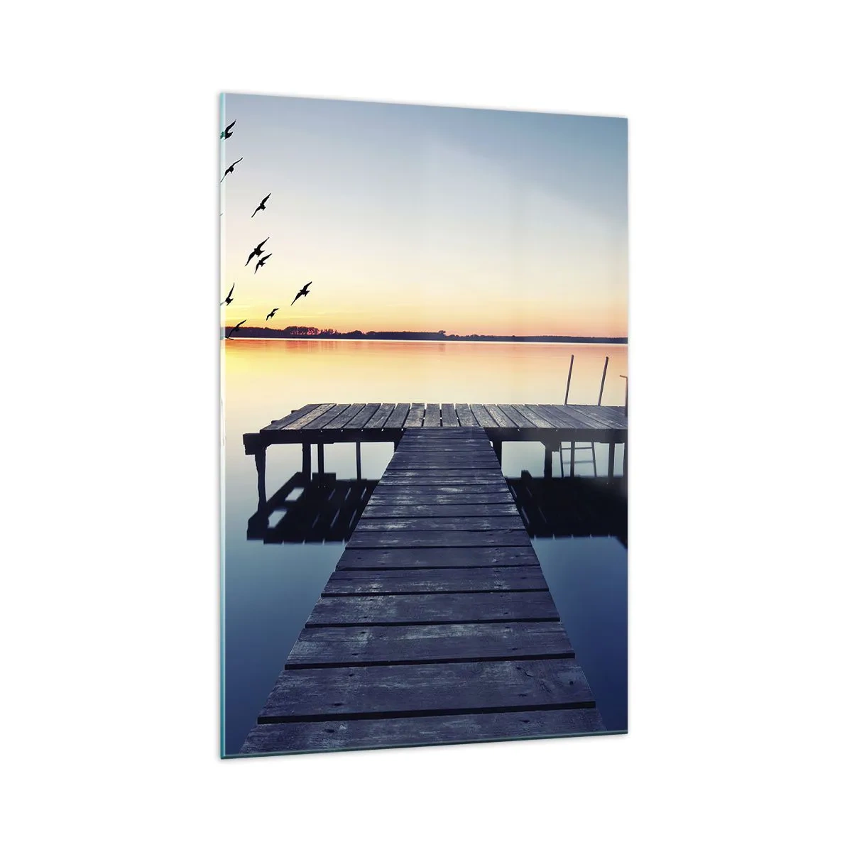 Glastavla - Bild på glas - Det var en bra dag - 70x100 cm