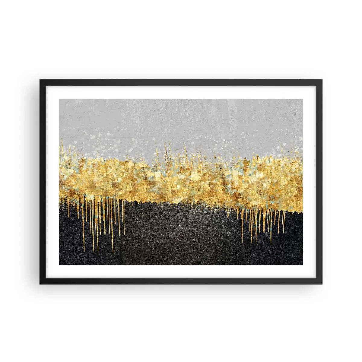 Affisch i svart ram - Inåt och uppåt - 70x50 cm