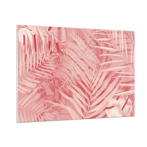 Glastavla - Bild på glas - Rosa koncept - 100x70 cm