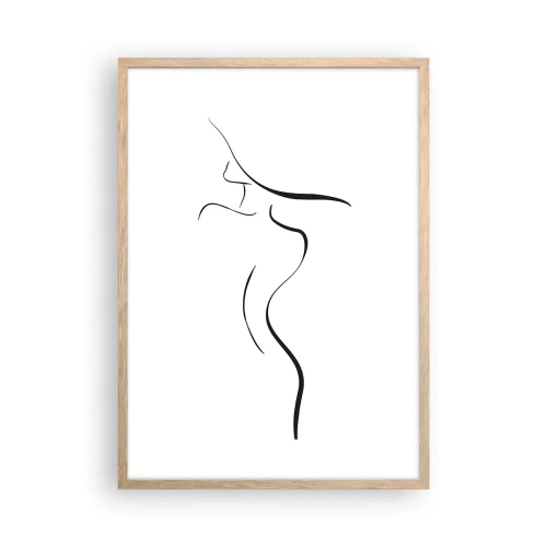 Affisch i ram av ljusek - Svårfångad som en våg - 50x70 cm