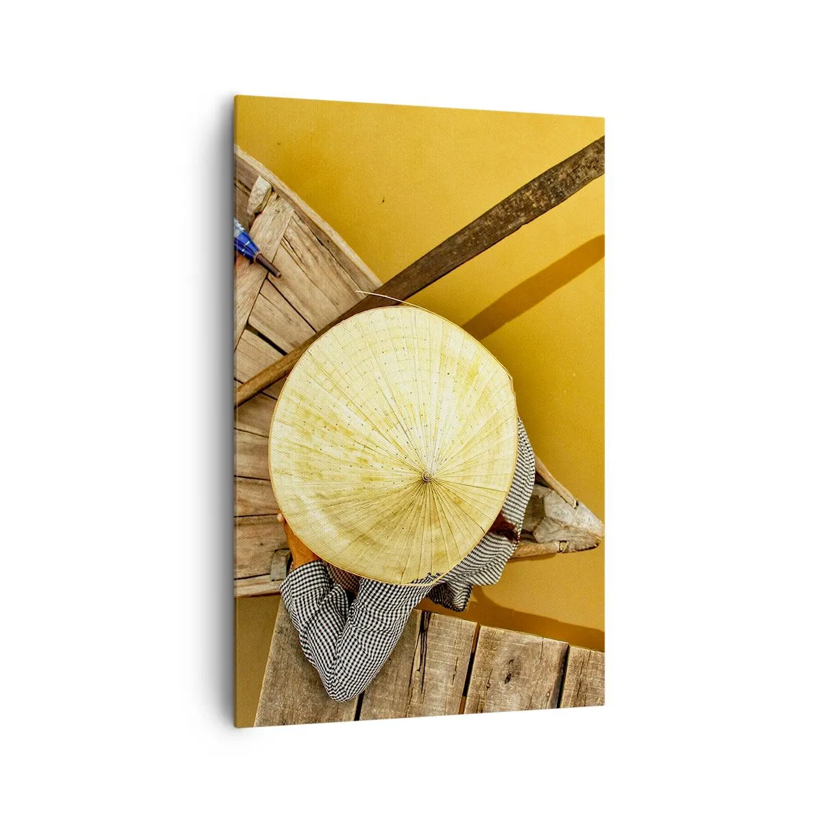 Canvastavla - Bild på duk - Liv på den gula floden - 80x120 cm