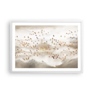 Affisch i vit ram - Det är dags... - 70x50 cm