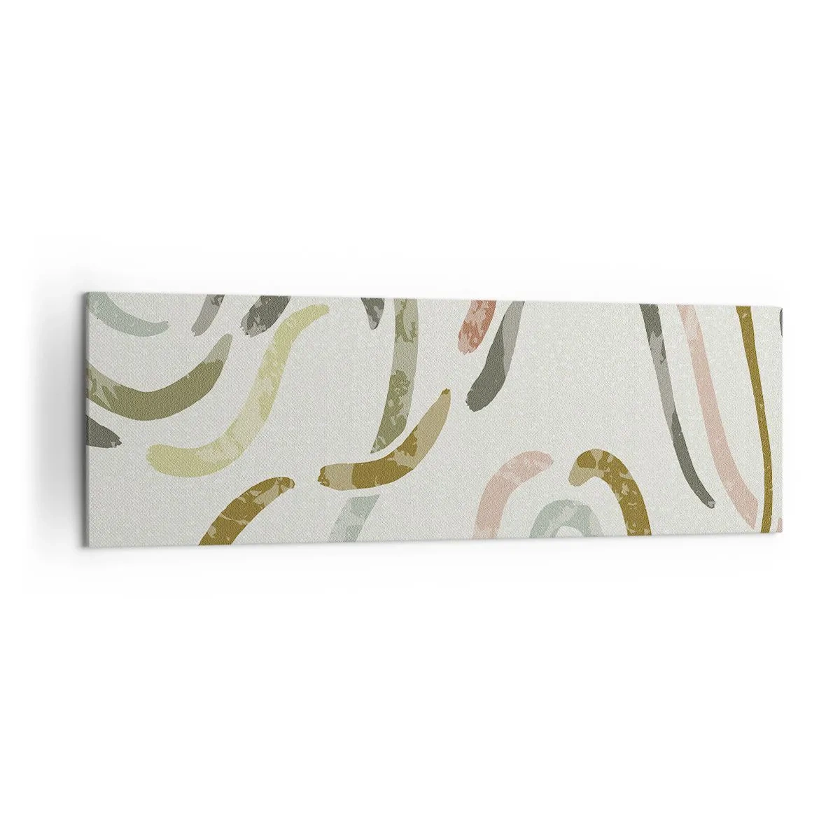 Canvastavla - Bild på duk - Abstraktionens glada dans - 160x50 cm