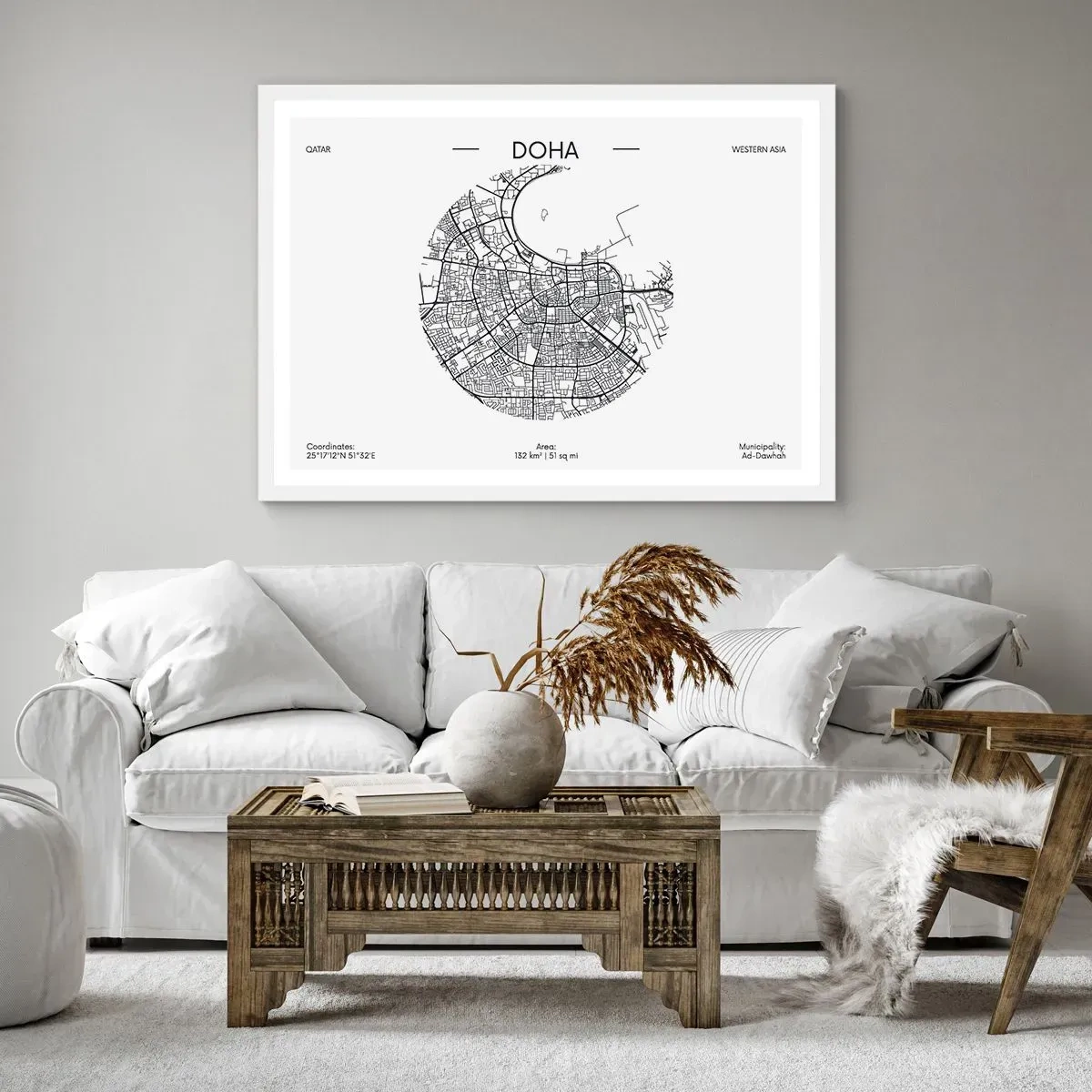 Affisch i vit ram - Dohas anatomi - 70x50 cm