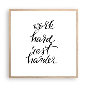 Affisch i ram av ljusek - Livsbalans - 60x60 cm