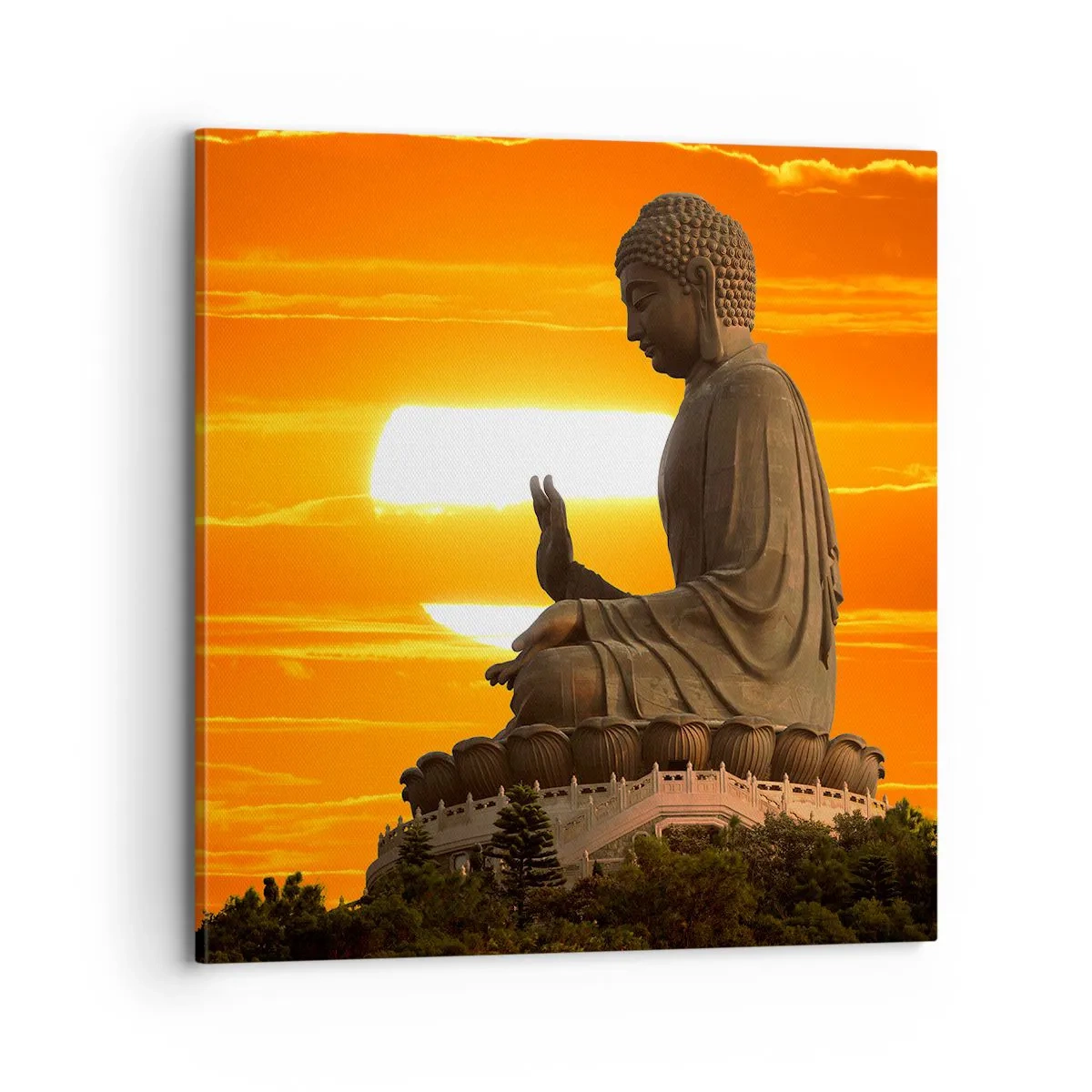 Canvastavla - Bild på duk - Utan rädsla för världen - 70x70 cm