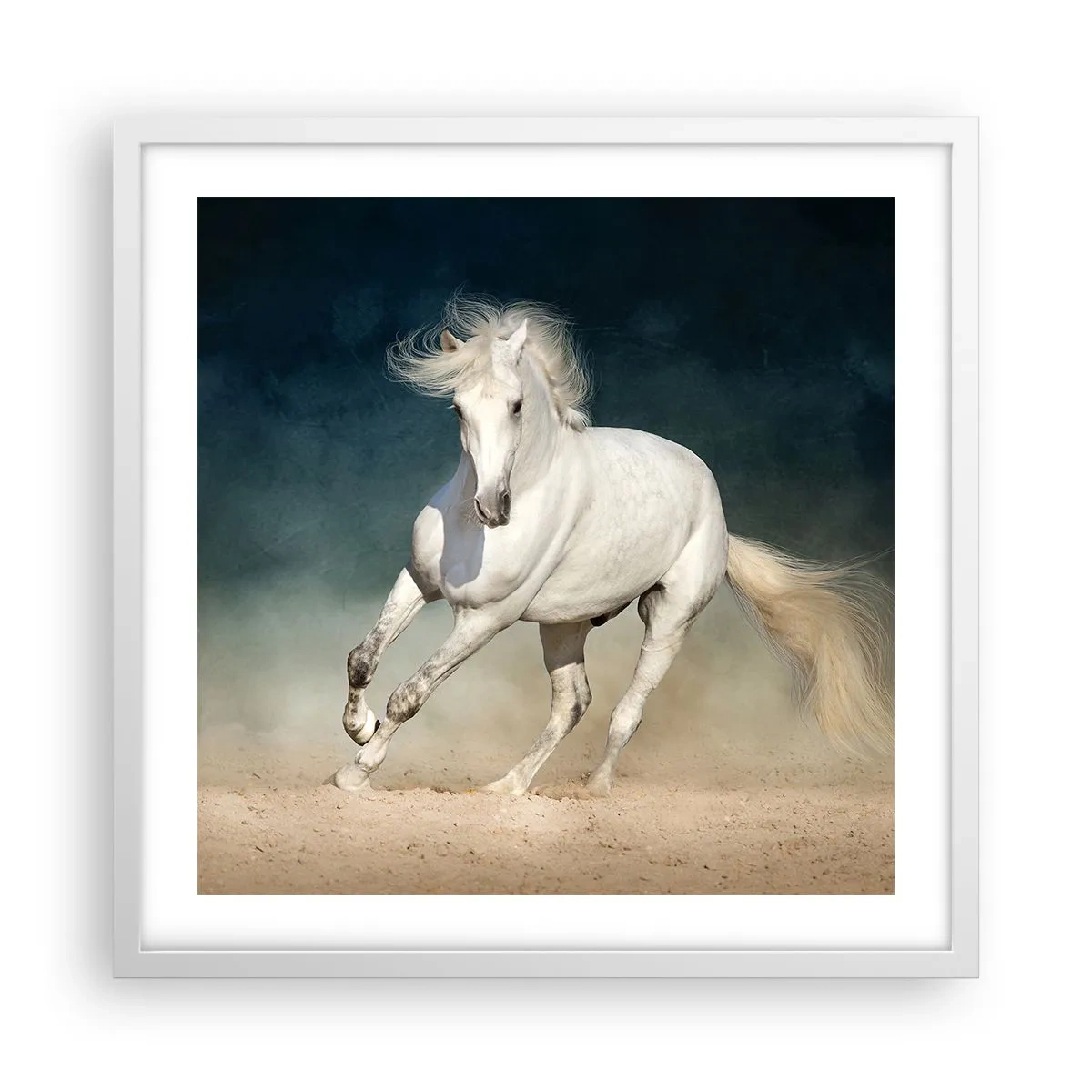 Affisch i vit ram - Frihet i ett rent tillstånd - 50x50 cm