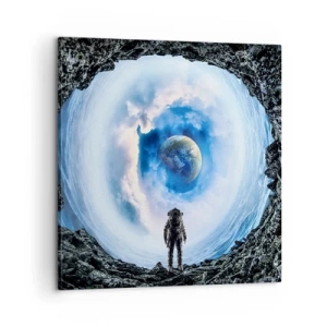 Canvastavla - Bild på duk - Det är inte långt kvar hem - 60x60 cm