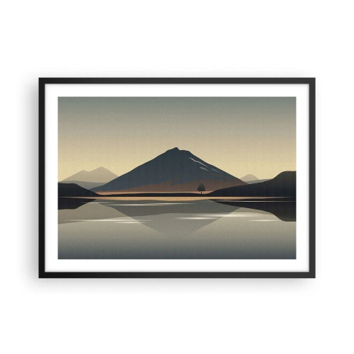 Affisch i svart ram - Spegelbild - 70x50 cm