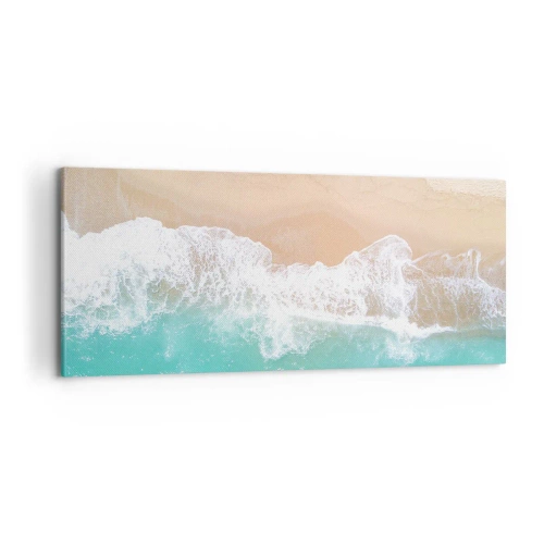 Canvastavla - Bild på duk - Smekande beröring - 100x40 cm