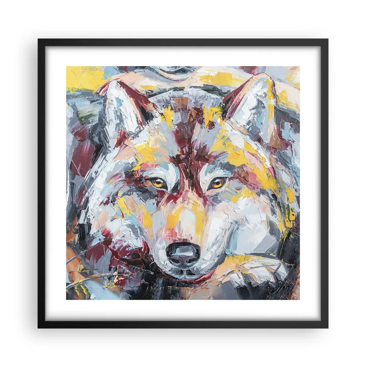 Affisch i svart ram - Lugnt bland de närmsta - 50x50 cm