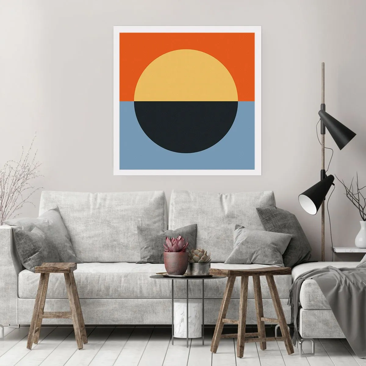 Affisch - Komposition av värme och kyla - 30x30 cm