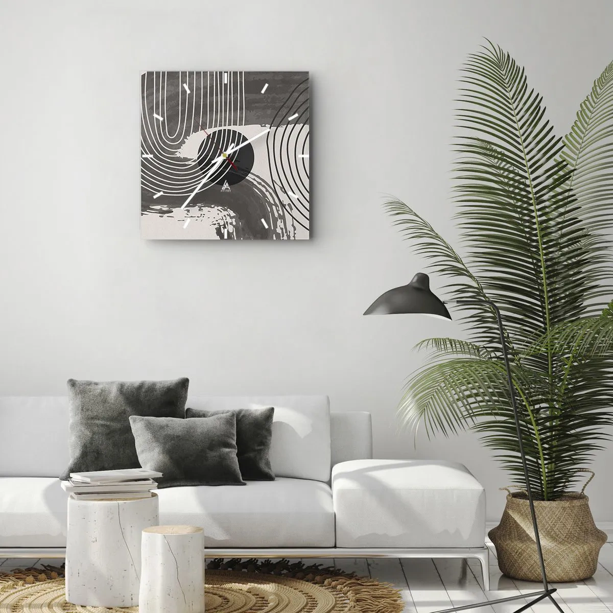 Väggklocka - Klocka på glas - Ovalen vinner - 30x30 cm