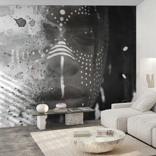 Fototapet Standard Eco - Upptäck den ursprungliga andan - Porträtt av en kvinna, Kvinna, afroamerikan - 250x175 cm