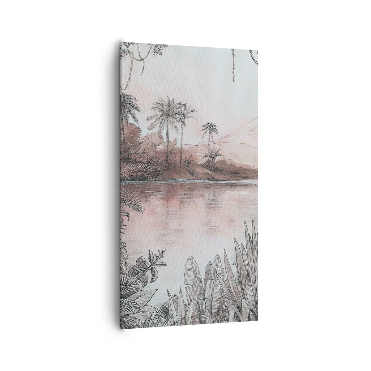 Canvastavla - Bild på duk - En upptäcktsresandes dagbok från 1800-talet - 65x120 cm