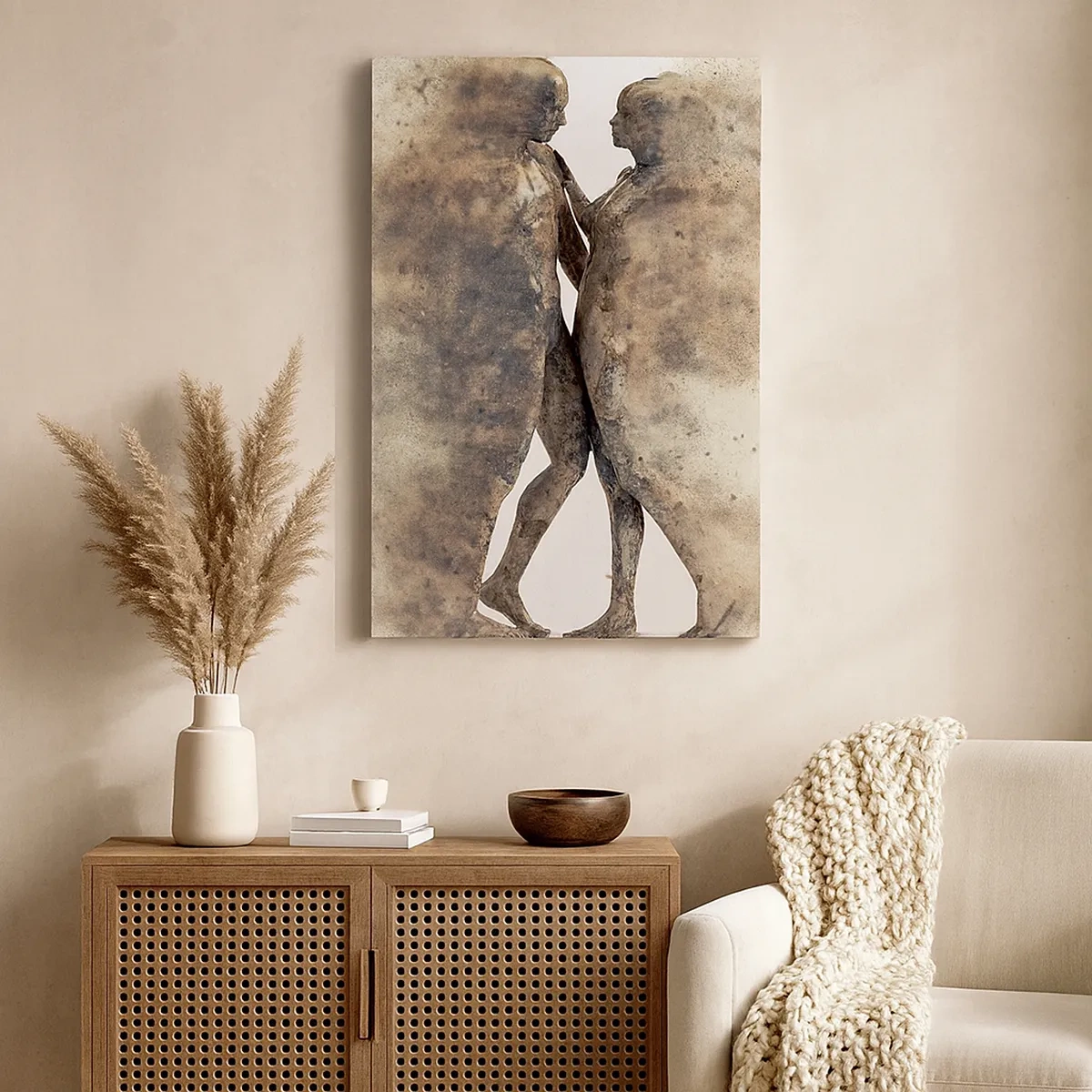 Canvastavla - Bild på duk - Uppstådda ur aska för att älska - 50x70 cm