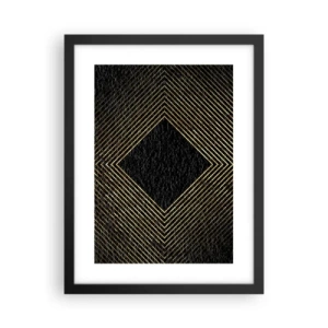 Affisch i svart ram - Geometri i glamourstil - 30x40 cm