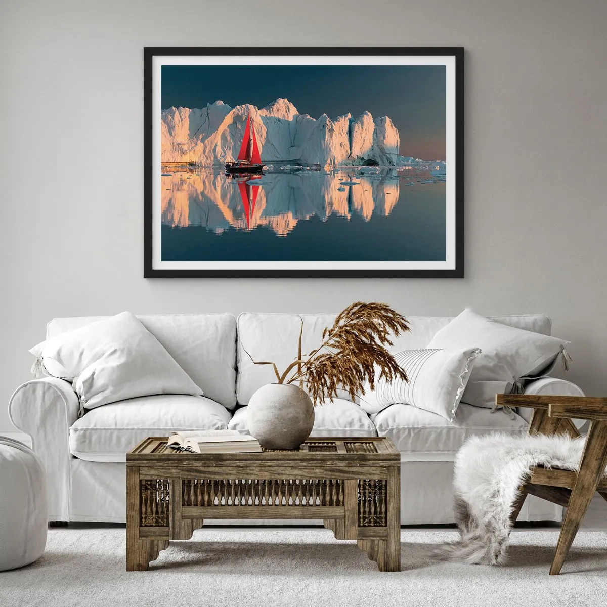 Affisch i svart ram - I världens ände - 70x50 cm