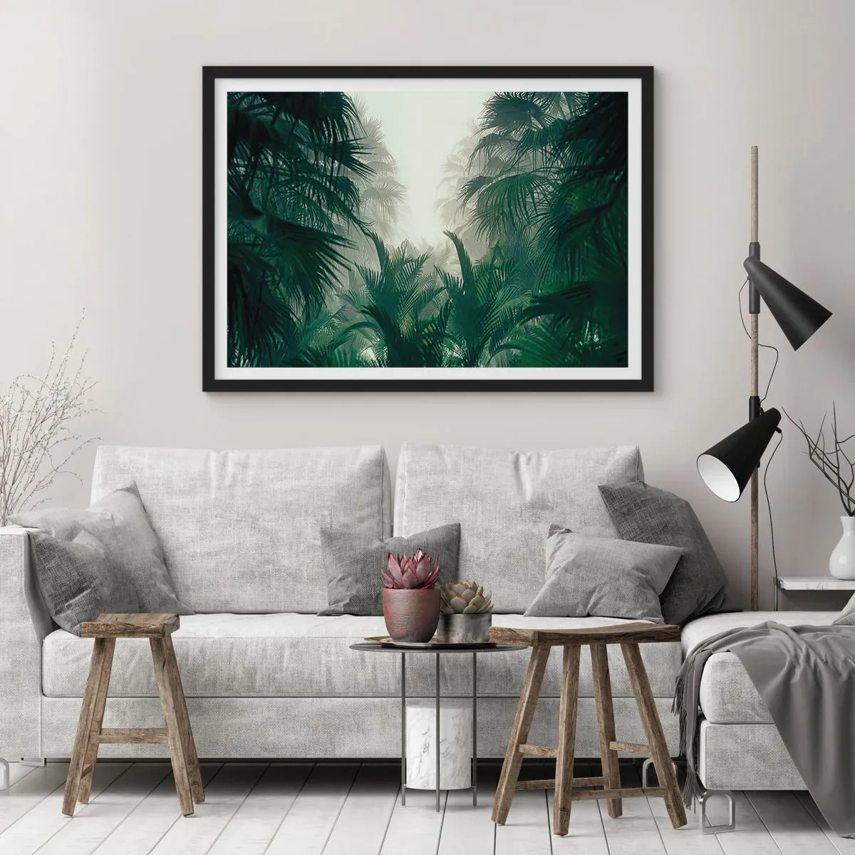 Affisch i svart ram - Tropisk hemlighet - 70x50 cm