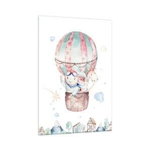 Glastavla - Bild på glas - Vi är snart tillbaka! - 70x100 cm