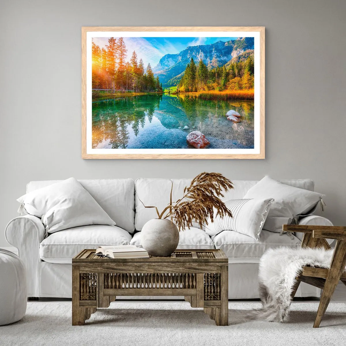Affisch i ram av ljusek - Höstens mildhet - 100x70 cm