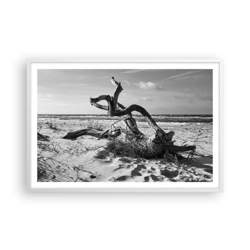 Affisch i vit ram - Havets skulptur - 91x61 cm
