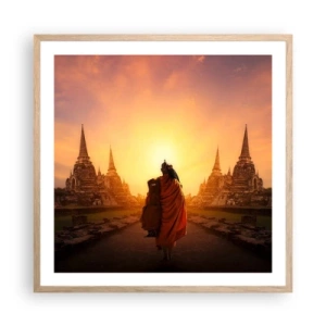 Affisch i ram av ljusek - I lugn genom evigheten - 60x60 cm