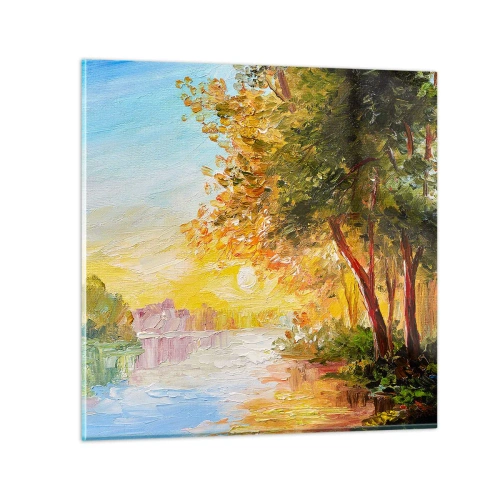 Glastavla - Bild på glas - Et in Arcadia ego - 30x30 cm