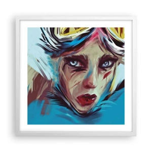 Affisch i vit ram - Vägkämpe - 50x50 cm